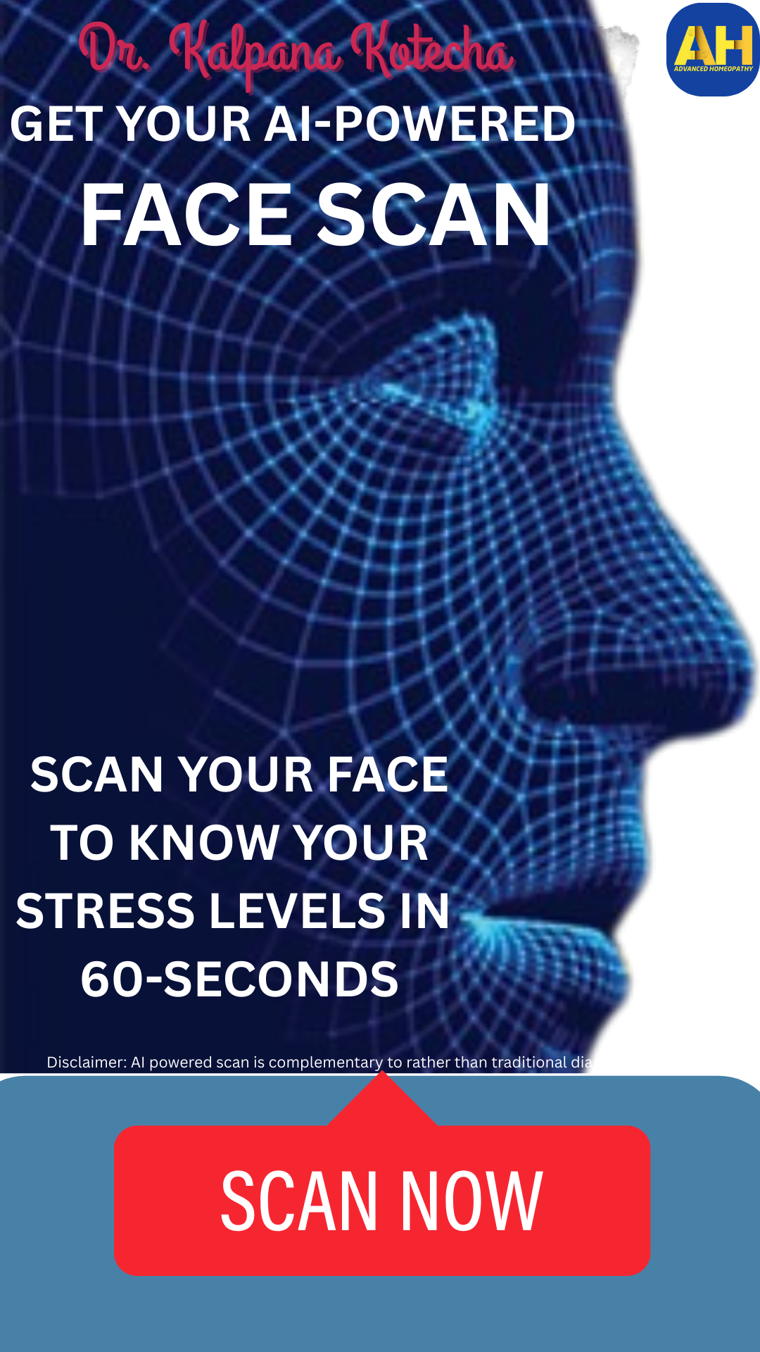 AI POWERED FACE SCAN FOR 25 KEY BODY VITALS, BP, BMI, HBA1C....